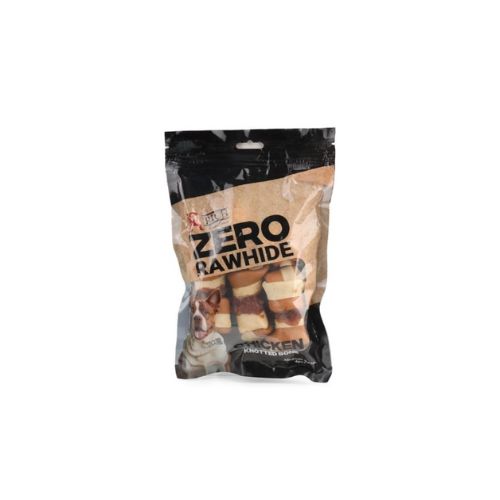Rich excellence zero rawhide chicken knotted bone medium bone 4 pcs