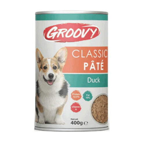 Groovy Classic Pate Adult Dog Wet Food Cans Duck 400 g