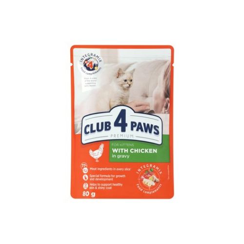 Club 4 Paws Wet Food With Chicken In Broth For Kittens 80G