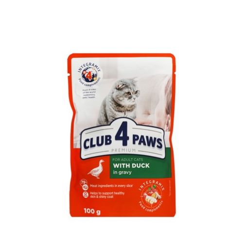 Club 4 Paws Wet Food With Duck In Broth For Adult Cats 100G