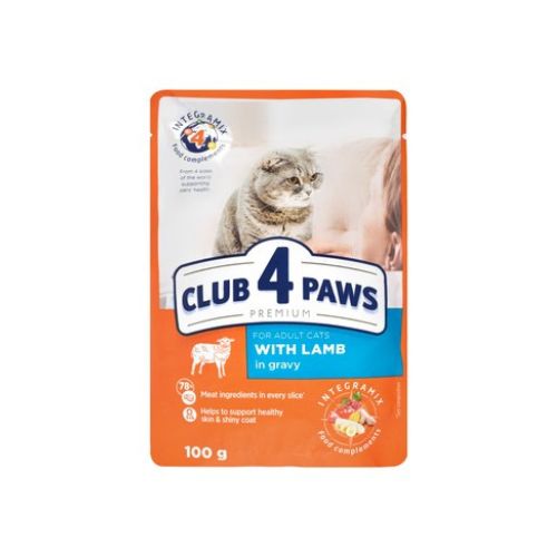 Club 4 Paws Wet Food With Lamb In Gravy For Adult Cats 100G