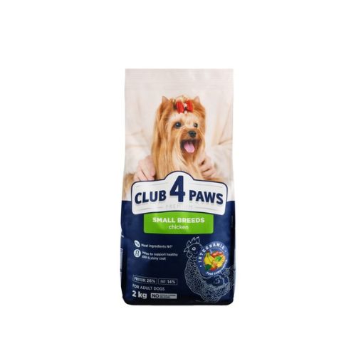 Club 4 Paws Adult Small Breed Dog Dry Food with Chicken 400g