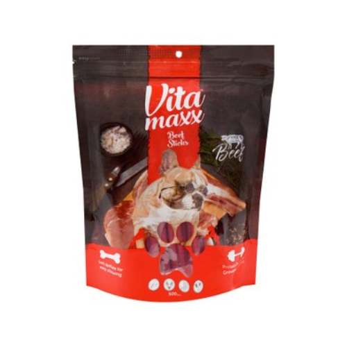 Vita Maxx Dog Treat Beef Sticks 500g