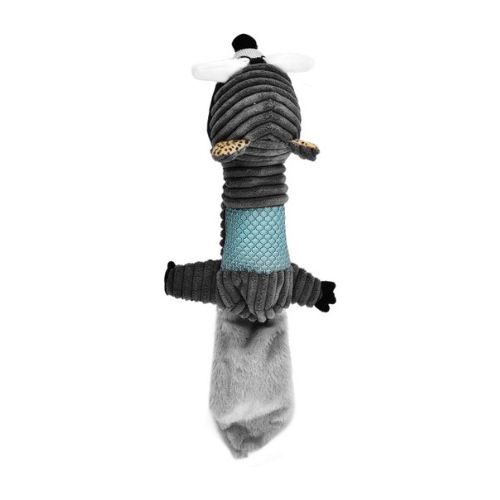 Solay Gray and Turquoise Barbell-Shaped Dog Rope Tug Toy