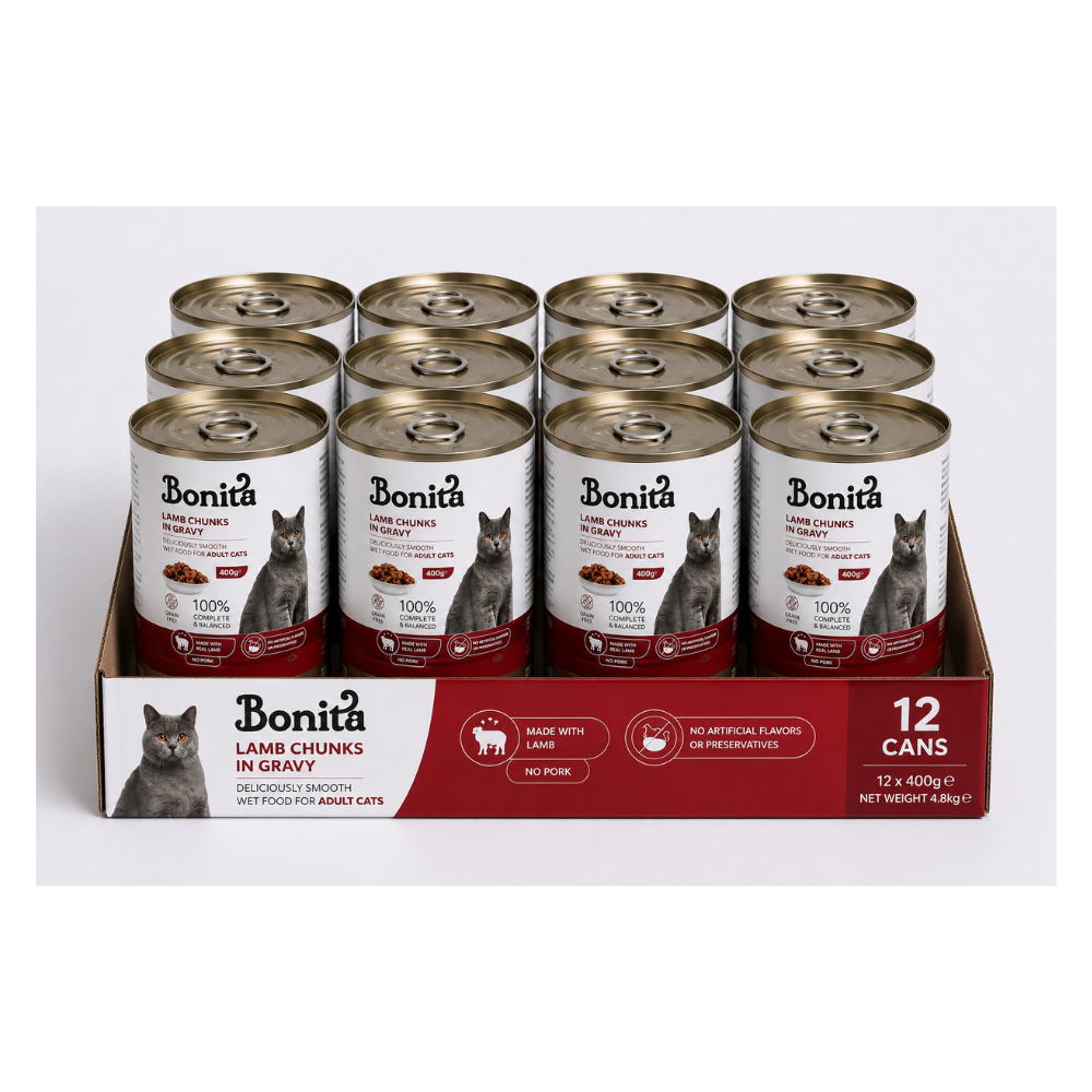 Bonita Beef-Flavored Cat Cans 400g (Pack of 12)